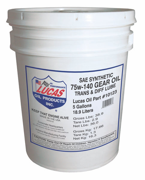 Lucas OIL Synthetic SAE 75W-140 Trans & Diff Lube 10123