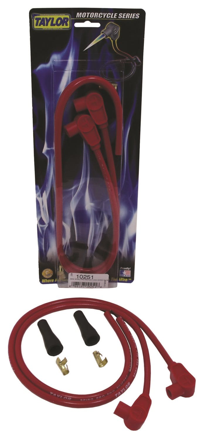 Taylor Cable Products 10251 8mm Spiro-Pro red MC univ 90
