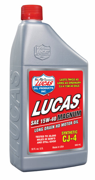Lucas OIL Synthetic SAE 15W-40 CJ-4 Motor Oil 10298