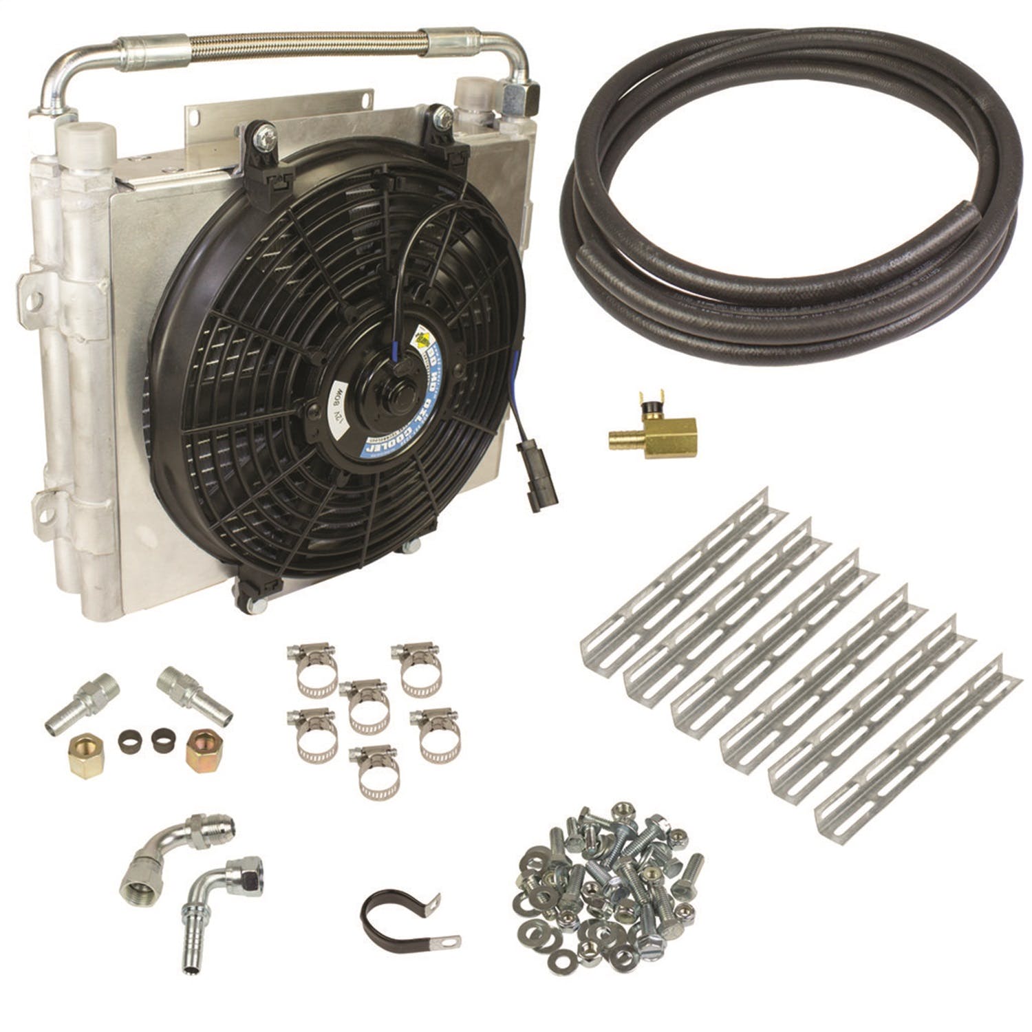 BD Diesel Performance 1030606-DS-12 Xtrude Double Stacked Transmission Cooler Kit-Universal 1/2in Tubing