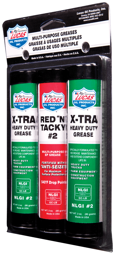 Lucas OIL 3oz.Grease Combo Pack (2) X-tra HD, (1) Red N Tacky 10315