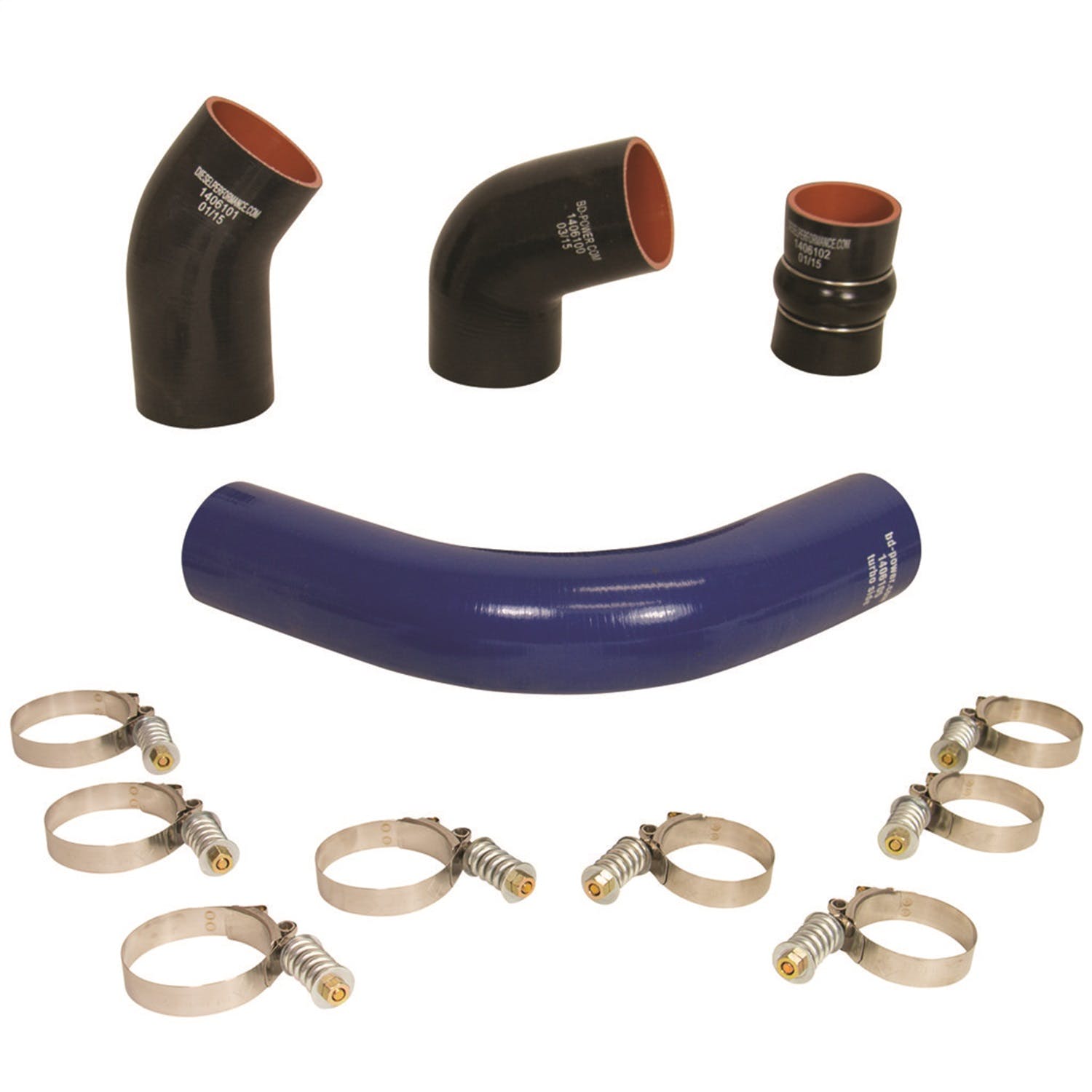 BD Diesel Performance 1046275 Intercooler Hose/Clamp Kit-2001-2004 Chevy LB7 Duramax