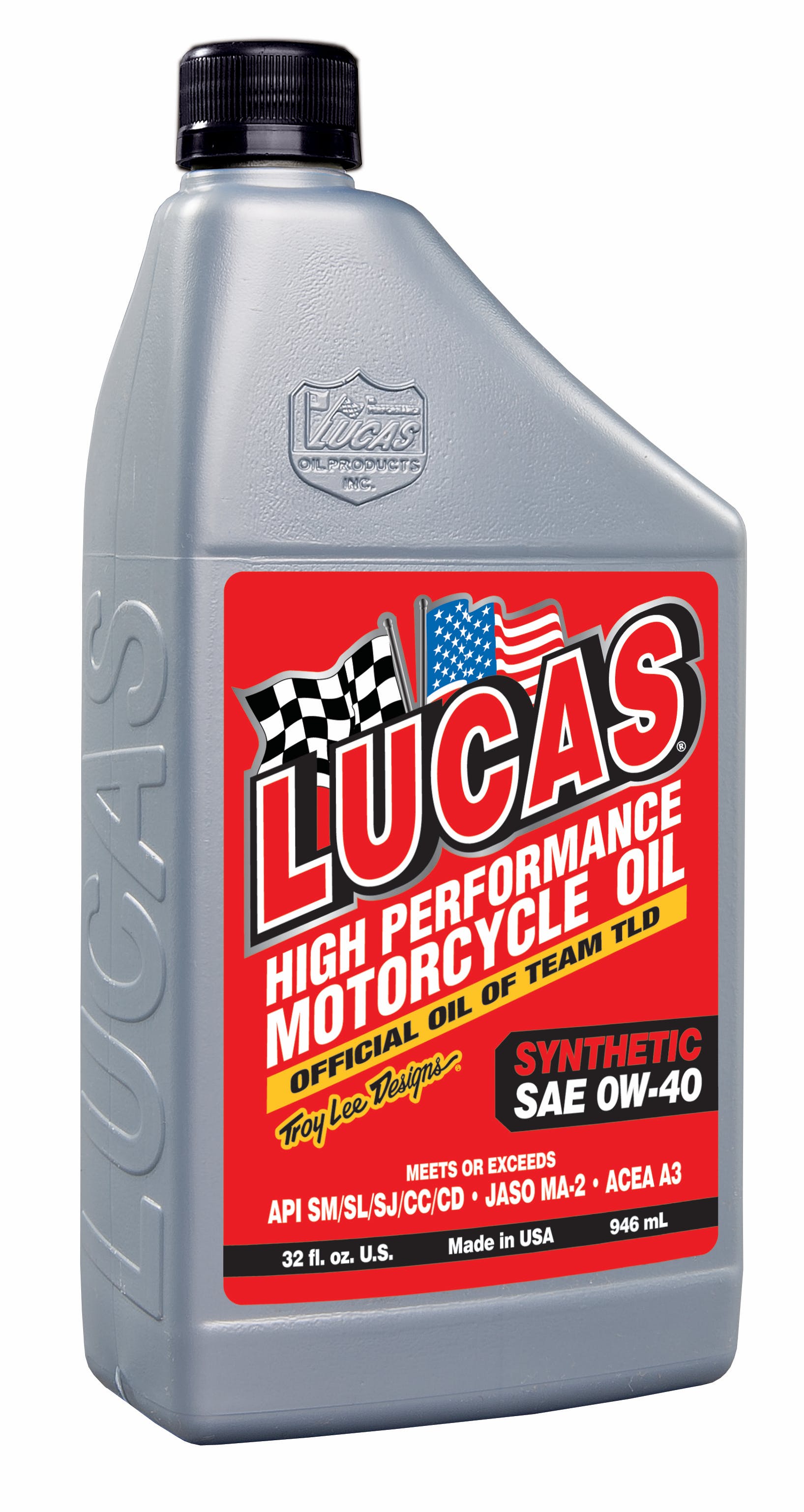 Lucas OIL Synthetic SAE 0W-40 Motorcycle Oil (1 QT) 20718