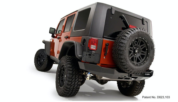 Bushwacker 10918-07 Flat Style Jeep Fender Flares, 4pc