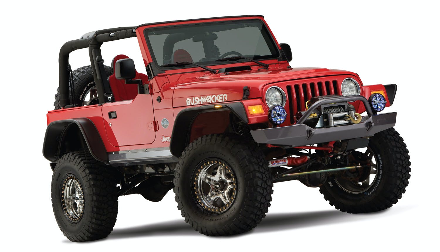 Bushwacker 10920-07 Flat Style Jeep Fender Flares, 4pc