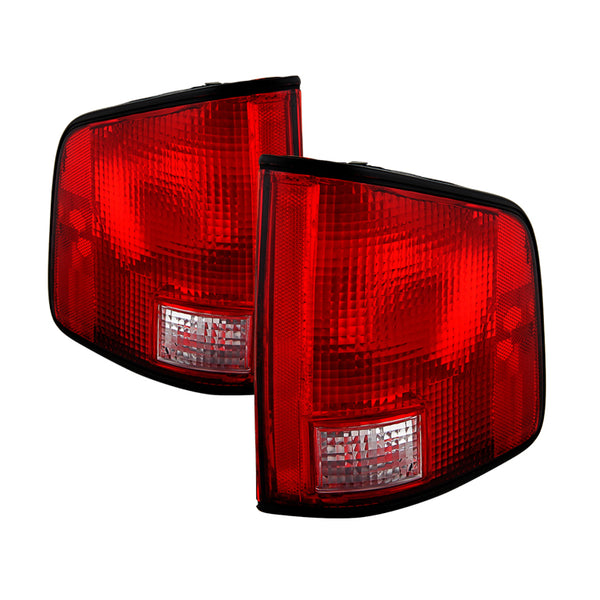 XTUNE POWER 9029790 Chevy S10 94 04 GMC S15 Sonoma 94 04 Isuzu Hombre 96 00 with Black Edge OE Style Tail Lights OEM