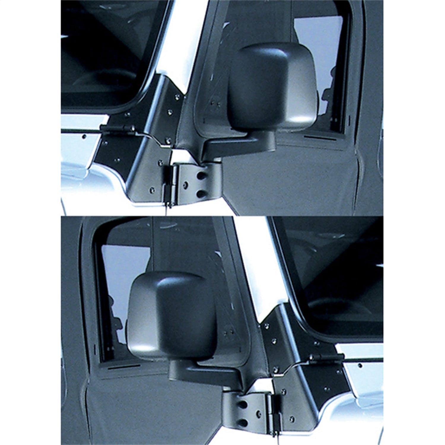 Omix-ADA 11002.09 Door Mirror Kit; Black; 87-06 Jeep Wrangler YJ/TJ