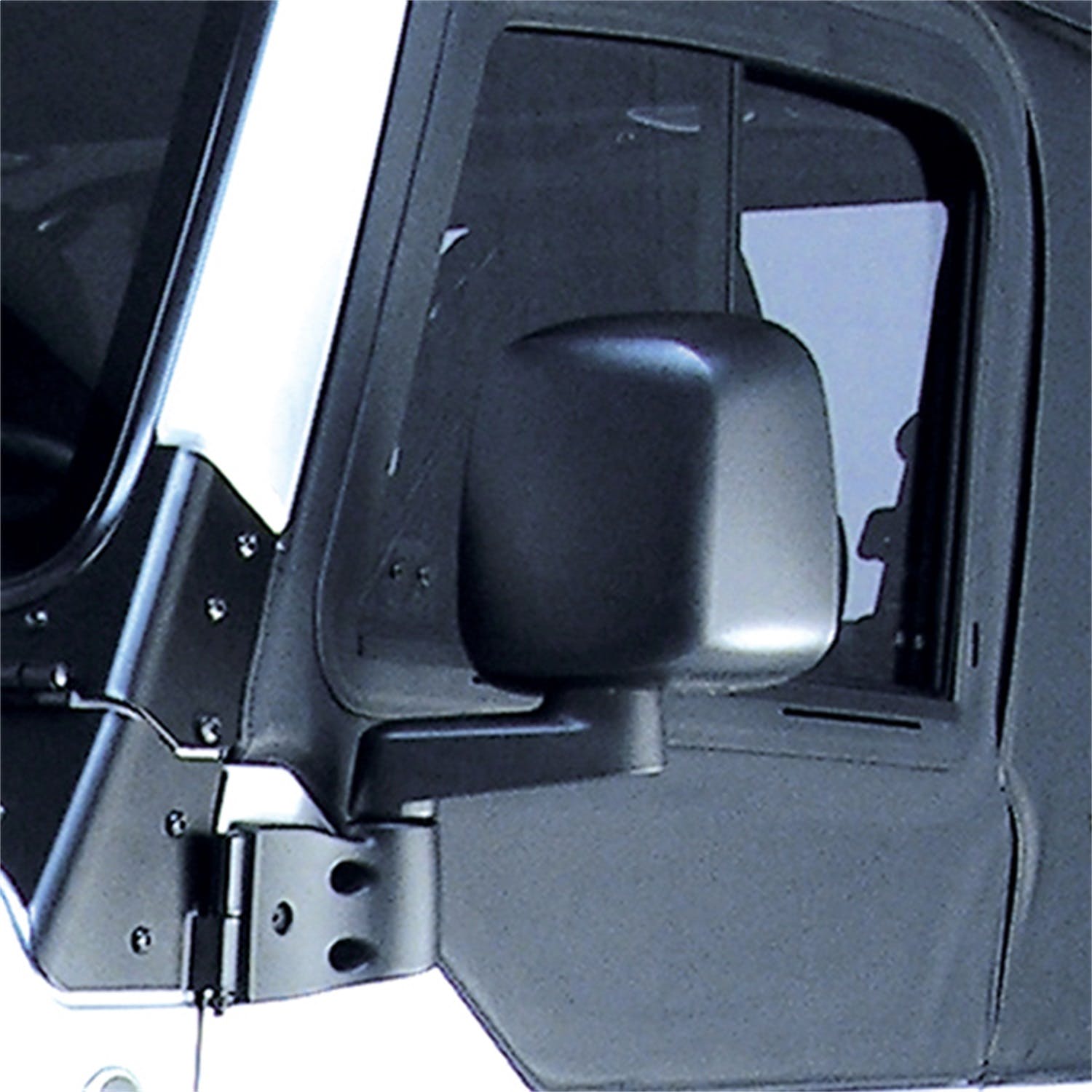 Omix-ADA 11002.11 Door Mirror; Left; Black; 87-06 Jeep Wrangler YJ/TJ
