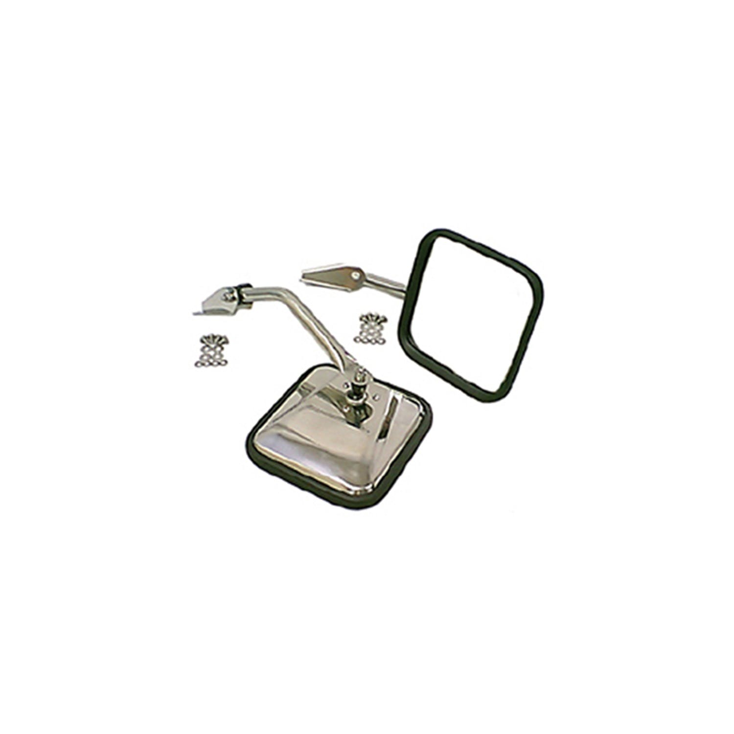 Rugged Ridge 11005.01 Side Mirror Kit, Stainless Steel