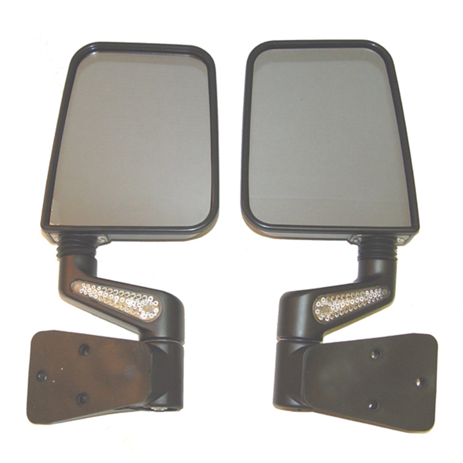 Rugged Ridge 11015.20 Heated Door Mirror Kit; LED Signals; Black; 87-02 Jeep Wrangler YJ/TJ