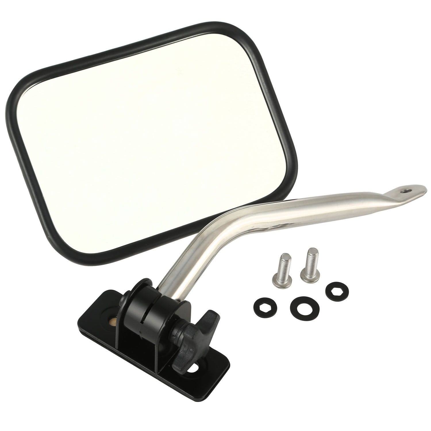 Rugged Ridge 11026.13 Quick Release Mirror Relocation Kit; Stainless; 97-17 Jeep Wrangler