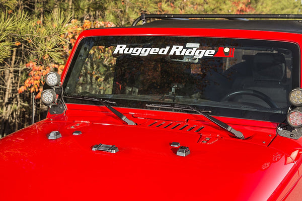 Rugged Ridge 11101.08 Elite Hood Dressup Kit; 97-17 Jeep Wrangler TJ/JK
