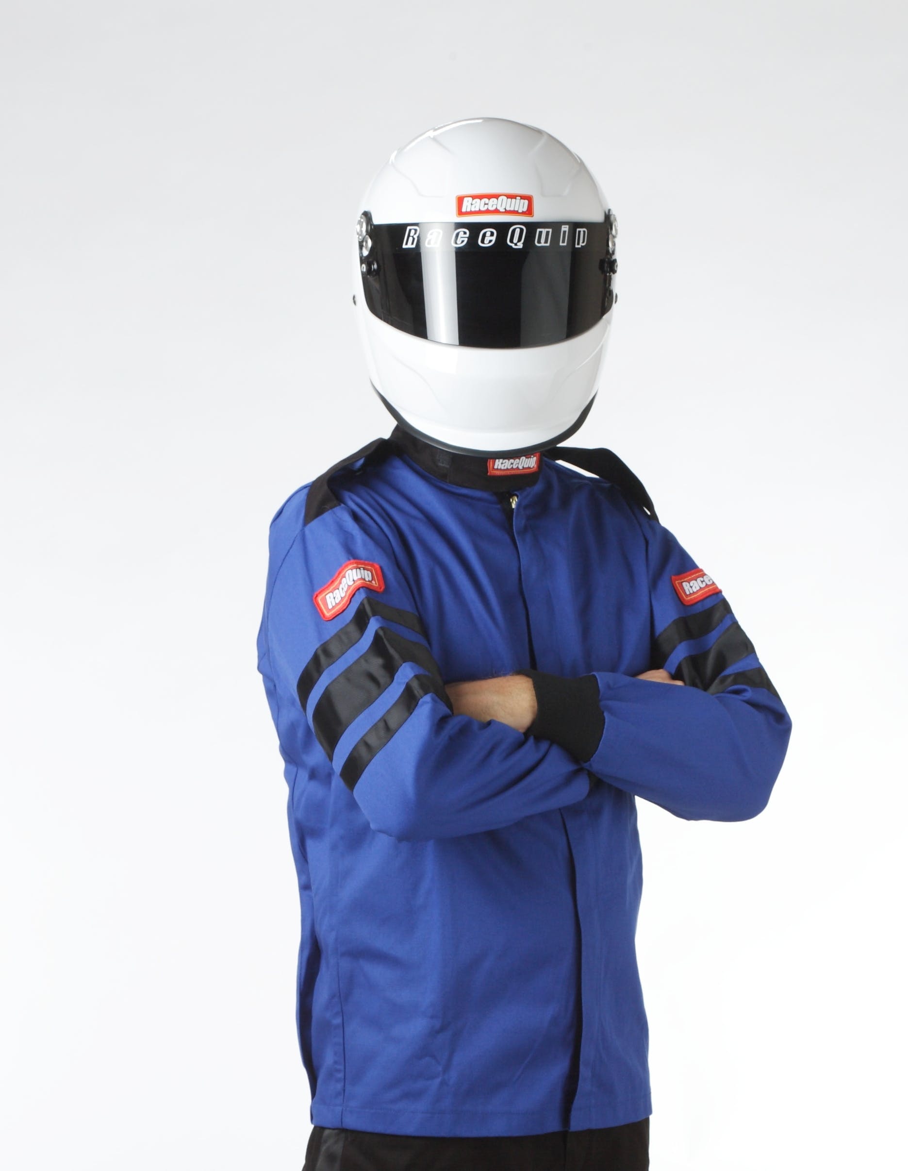 RaceQuip 111023 SFI-1 Pyrovatex Single-Layer Racing Fire Jacket (Blue, Medium)