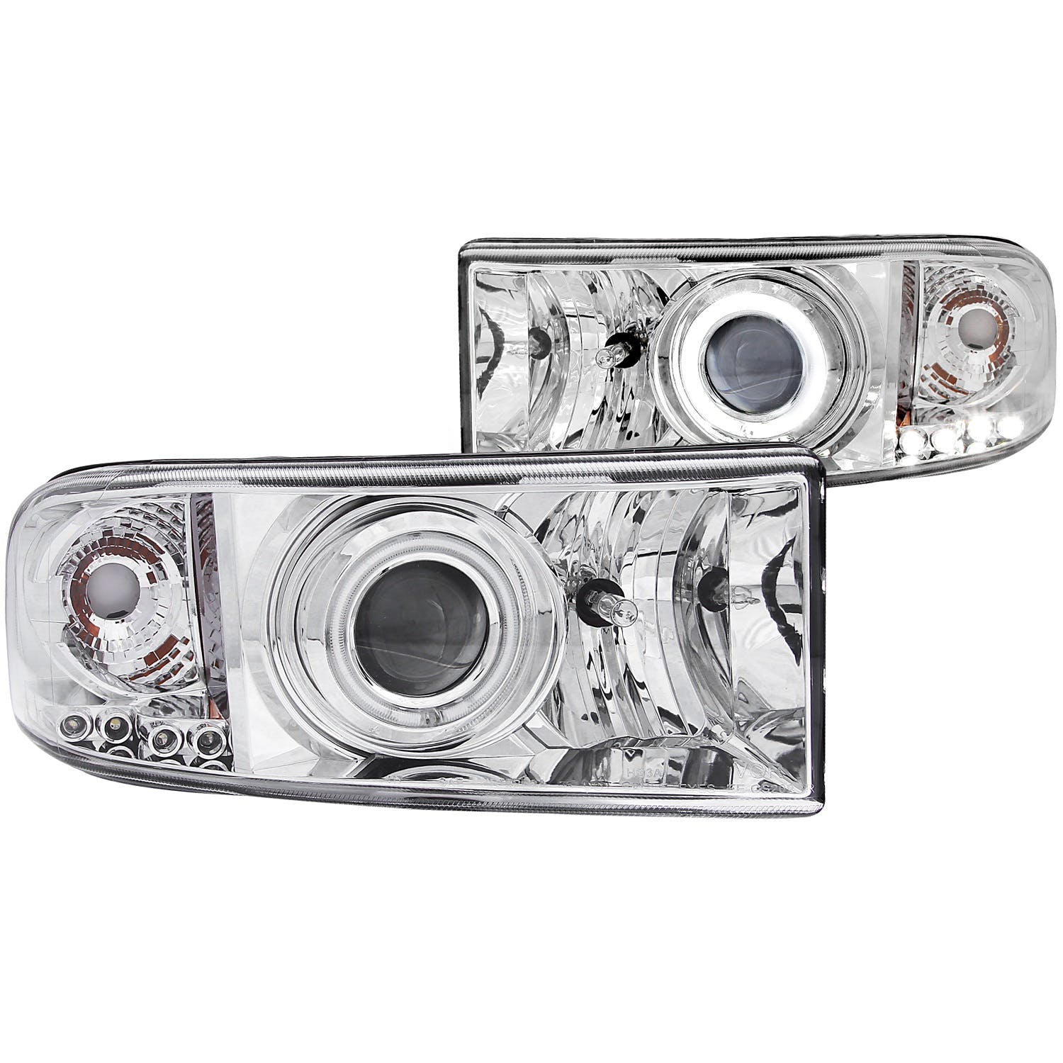 AnzoUSA 111056 Projector Headlights with Halo Chrome