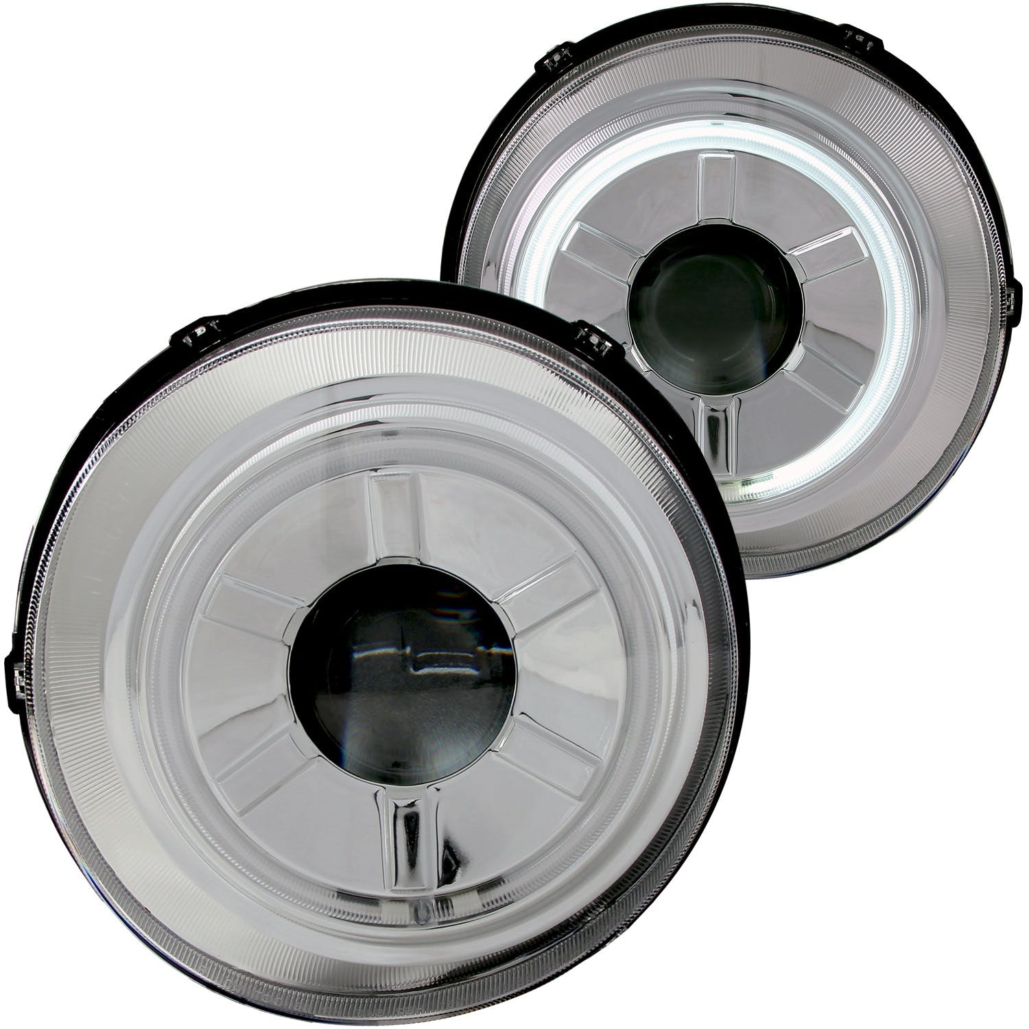 AnzoUSA 111115 Projector Headlights with Halo Chrome