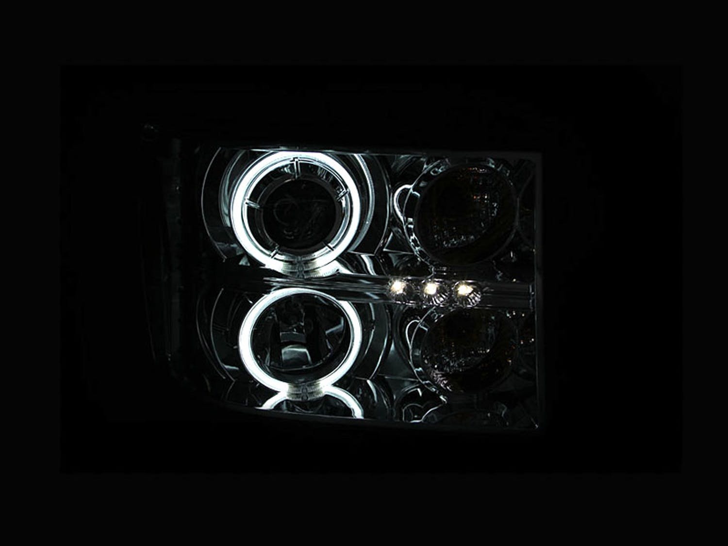 AnzoUSA 111126 Projector Headlights with Halo Chrome