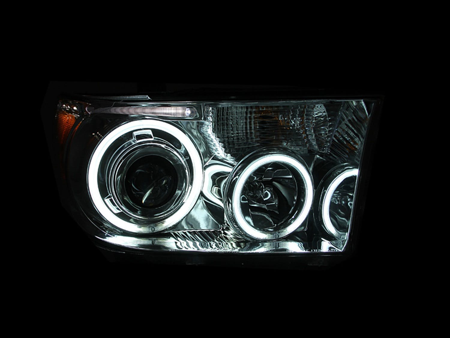 AnzoUSA 111173 Projector Headlights with Halo Chrome (SMD LED)