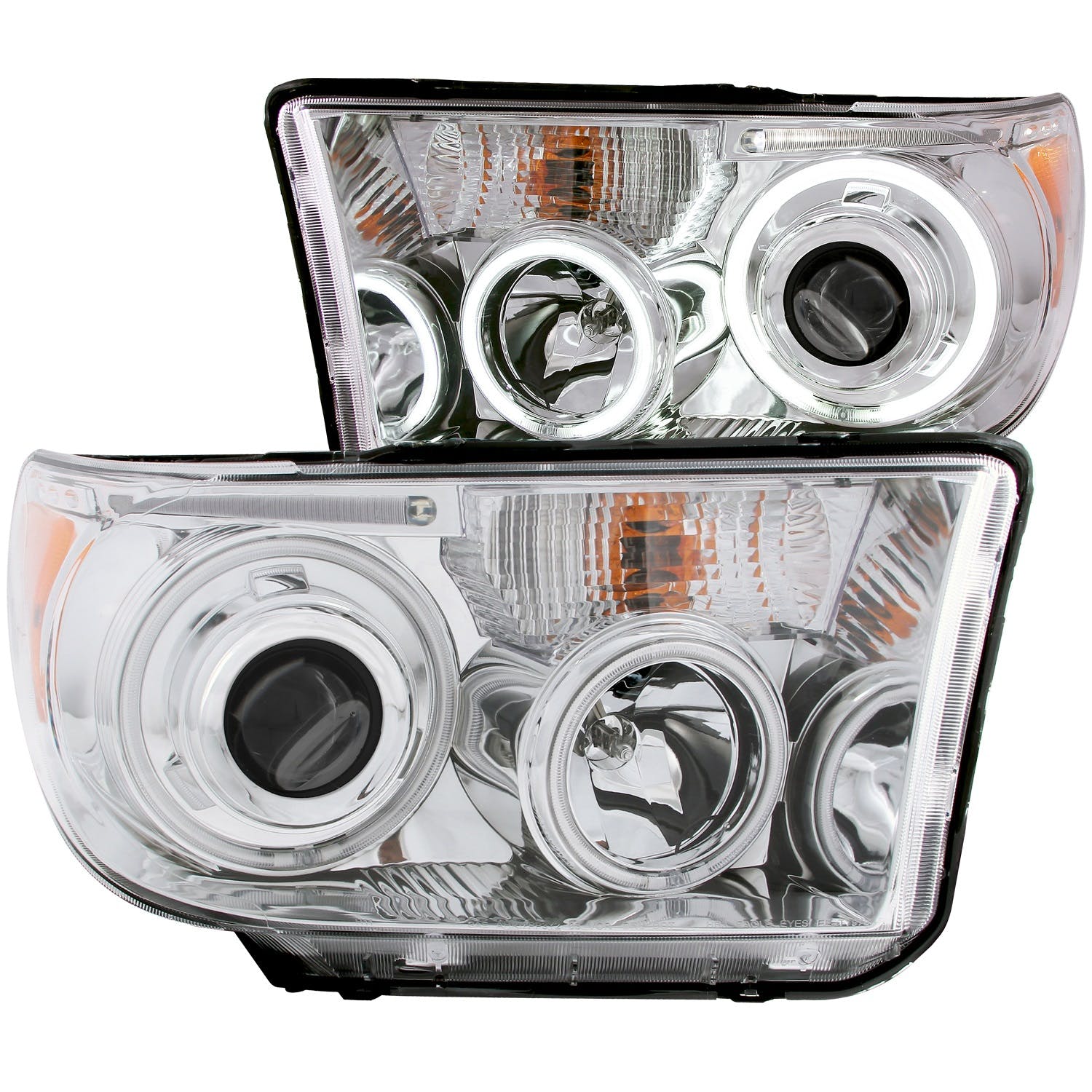 AnzoUSA 111173 Projector Headlights with Halo Chrome (SMD LED)