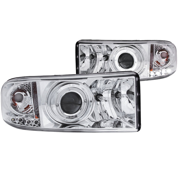 AnzoUSA 111195 Projector Headlights with Halo Chrome