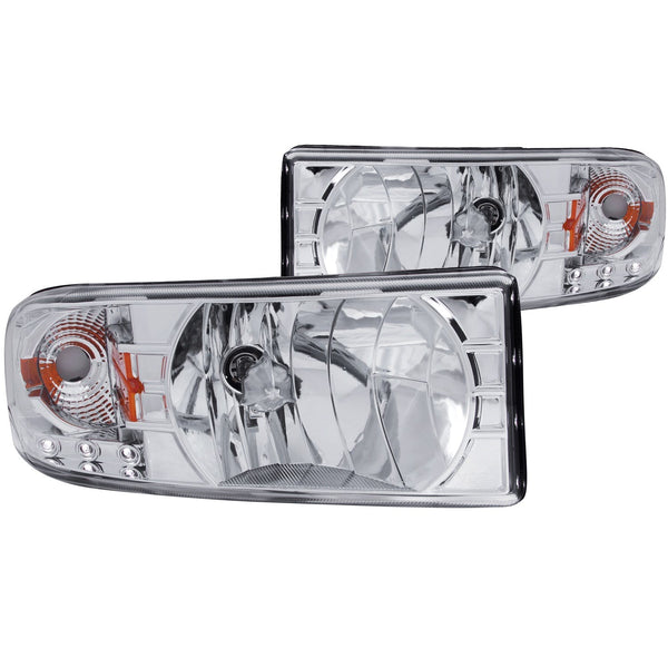 AnzoUSA 111206 Crystal Headlights Chrome with LED