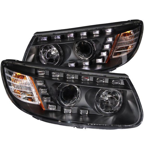 AnzoUSA 111237 Projector Headlights with LED Black