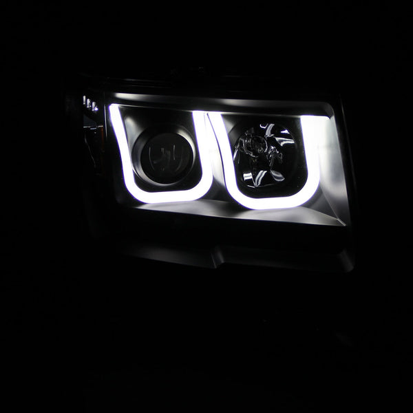 AnzoUSA 111263 Projector Headlights with U-Bar Black