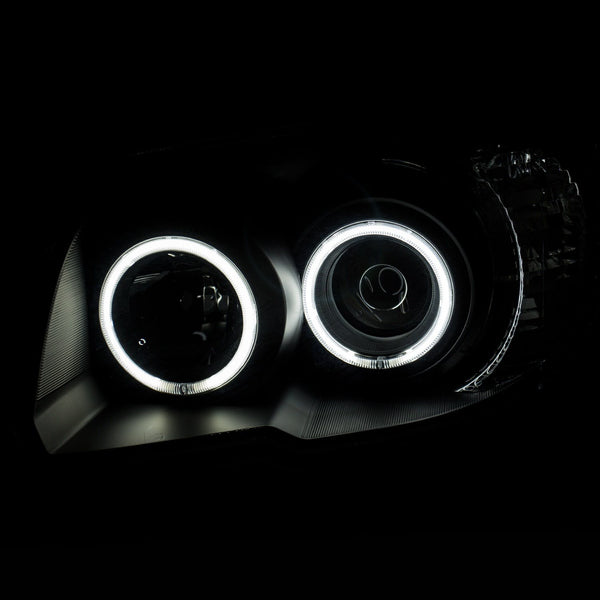 AnzoUSA 111320 Projector Headlights with Halo Black