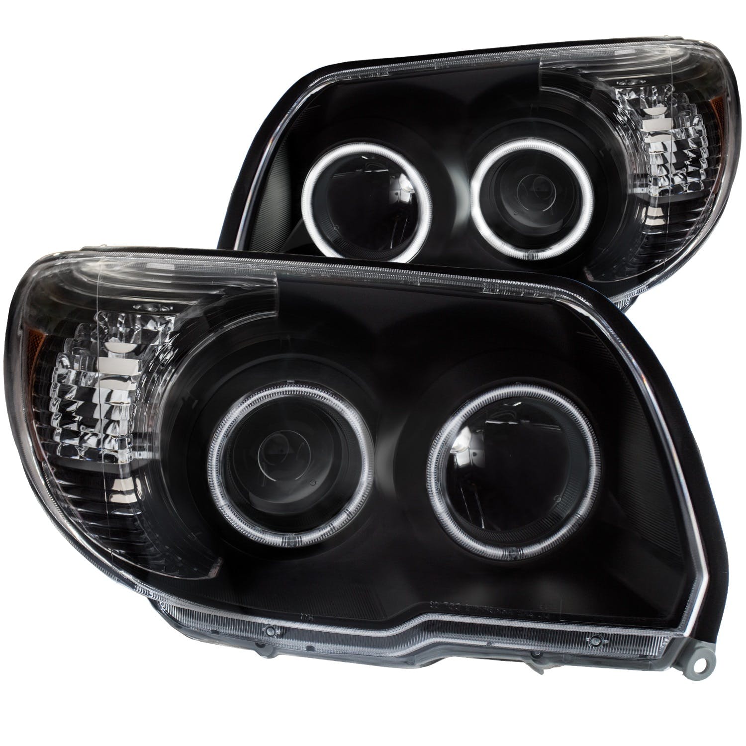 AnzoUSA 111320 Projector Headlights with Halo Black
