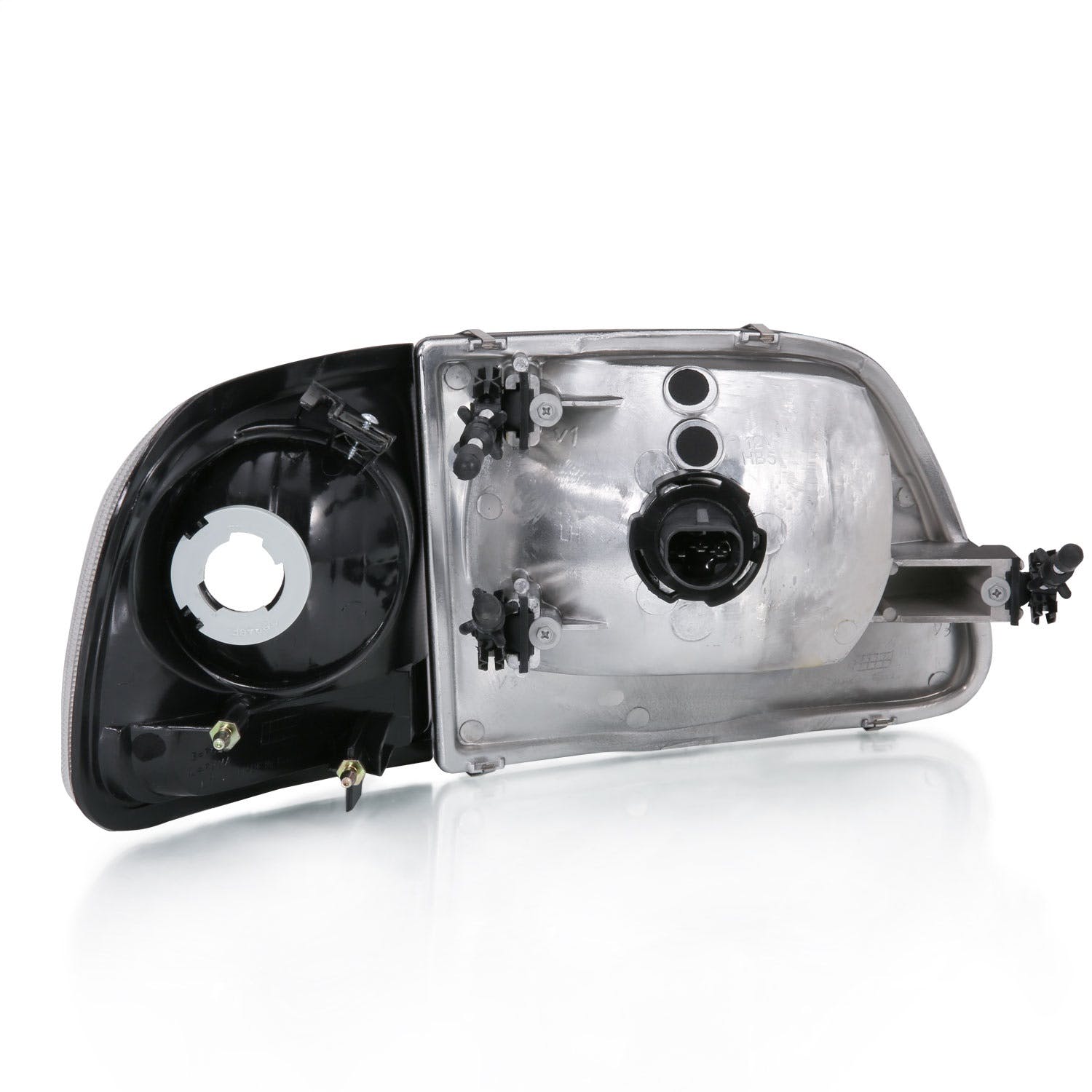 AnzoUSA 111460 Crystal Headlight Black with Parking Light