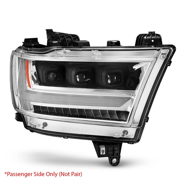 AnzoUSA 111495-R LED Projector Headlights Plank Style with Sequential Black (Passenger Side Only)