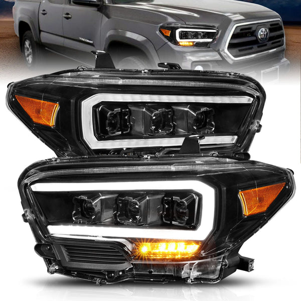 AnzoUSA 111500 Full LED Projector Headlights with Black Housing