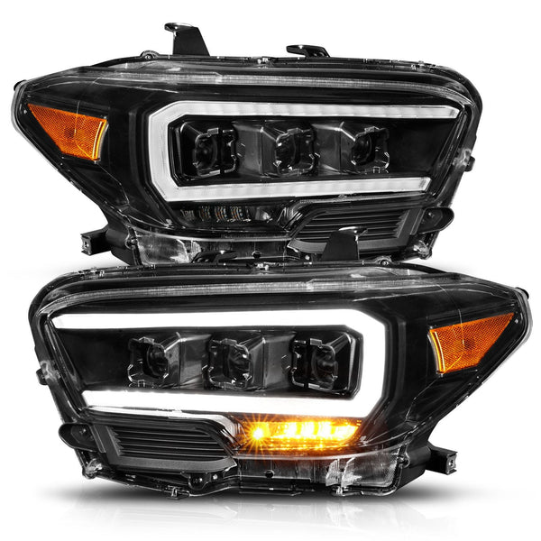 AnzoUSA 111500 Full LED Projector Headlights with Black Housing