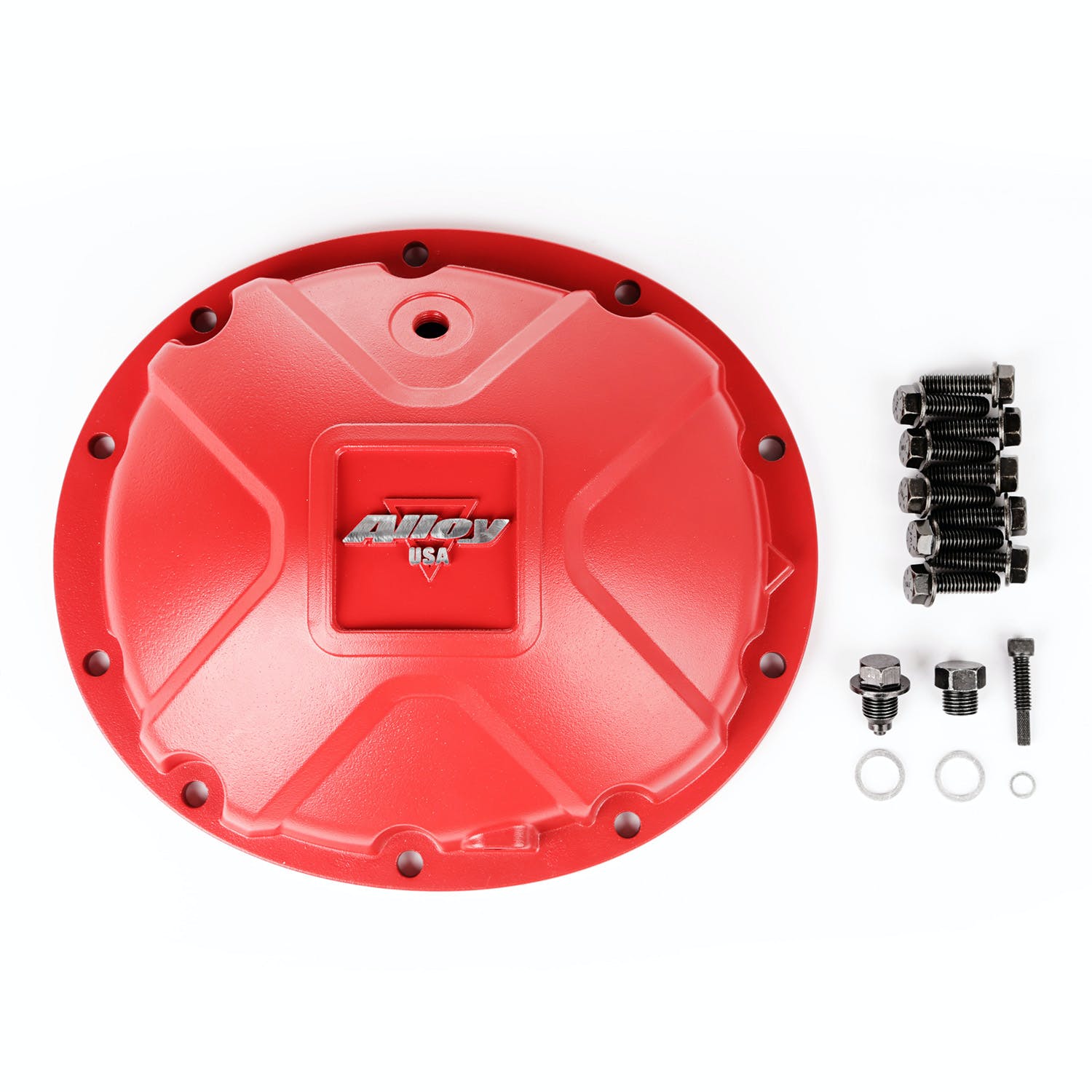 Alloy USA 11211 Aluminum Differential Cover, Dana 35, Red