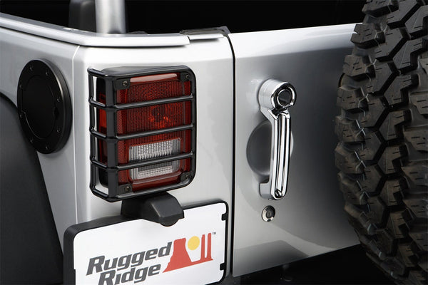 Rugged Ridge 11226.02 Tail Light Euro Guards; Black; 07-17 Jeep Wrangler JK