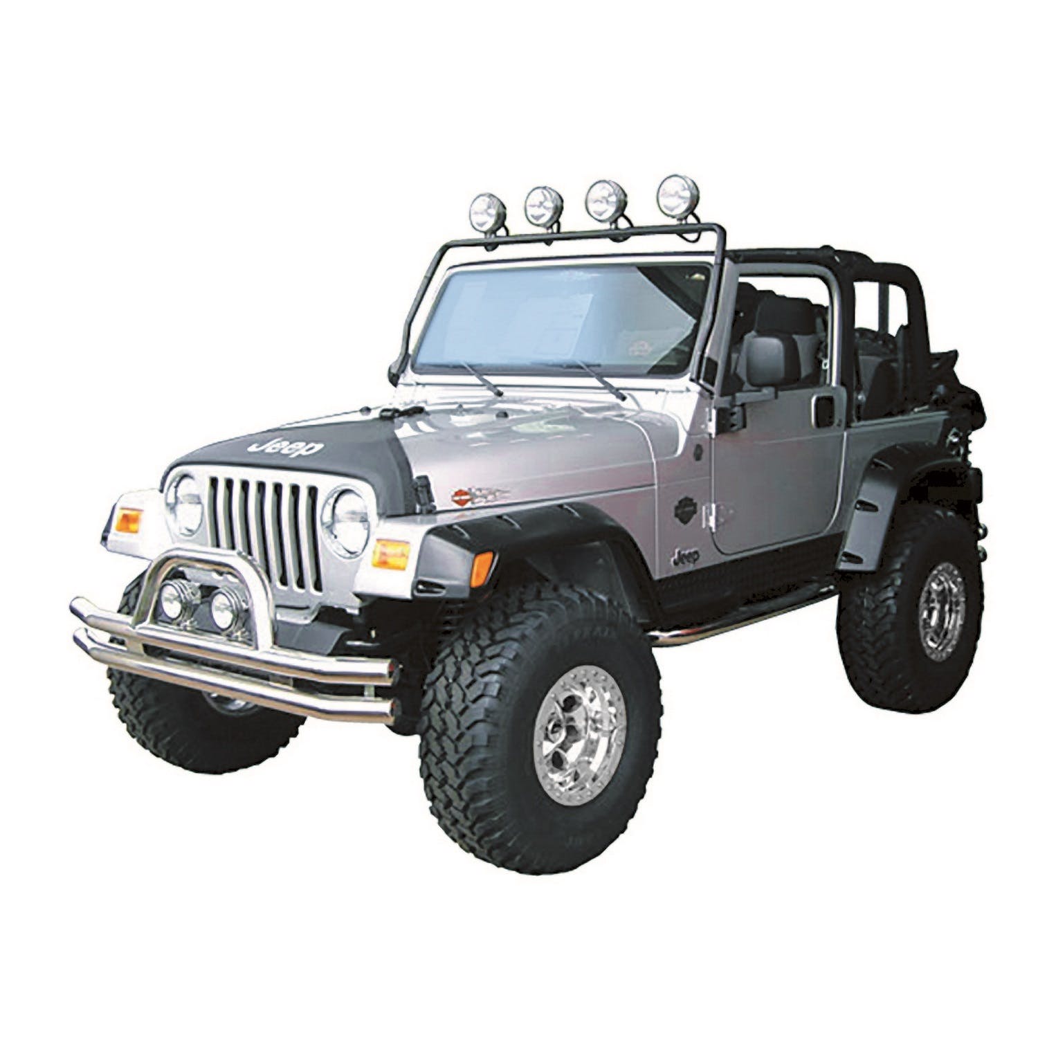 Rugged Ridge 11232.01 Full Frame Light Bar; Black; 97-06 Jeep Wrangler TJ