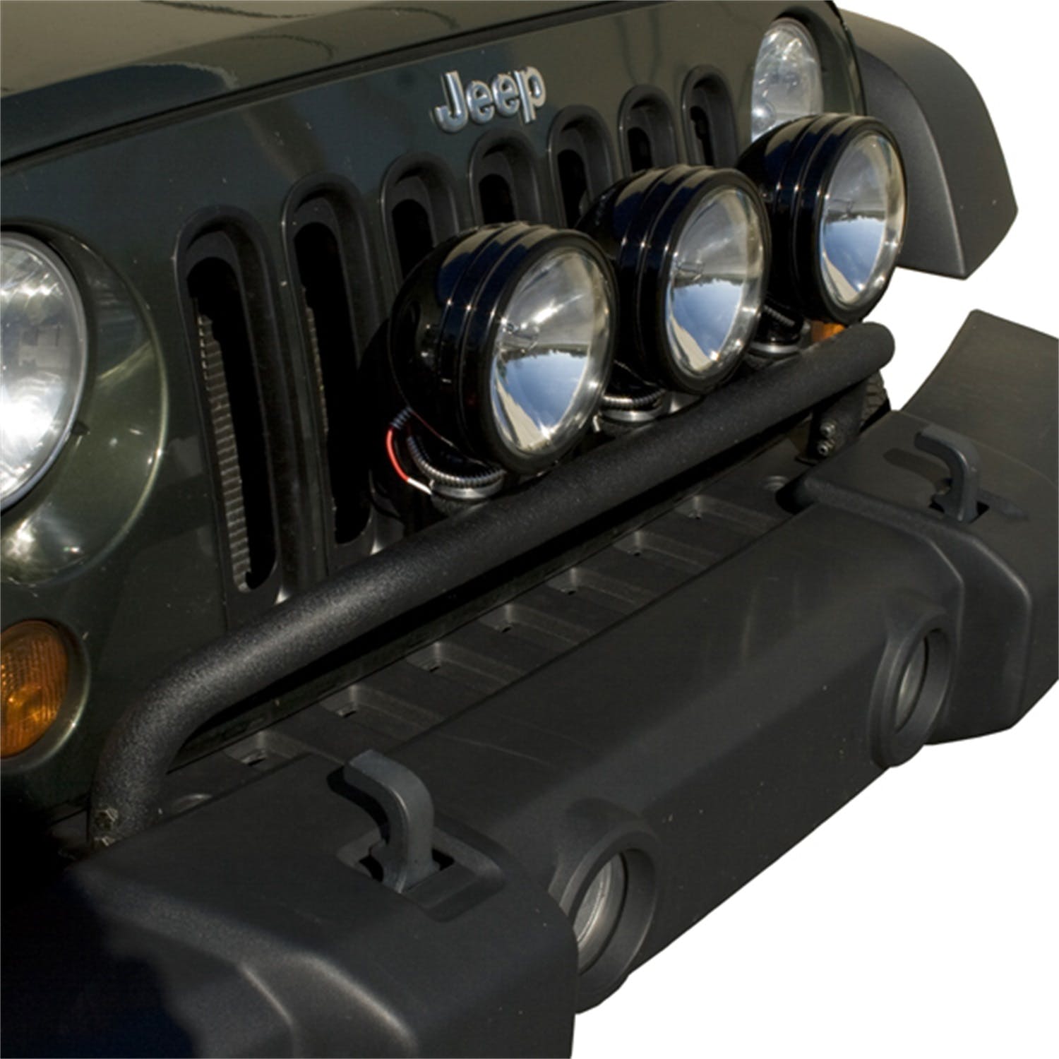 Rugged Ridge 11232.20 Bumper Mounted Light Bar; Textured Black; 07-17 Jeep Wrangler JK