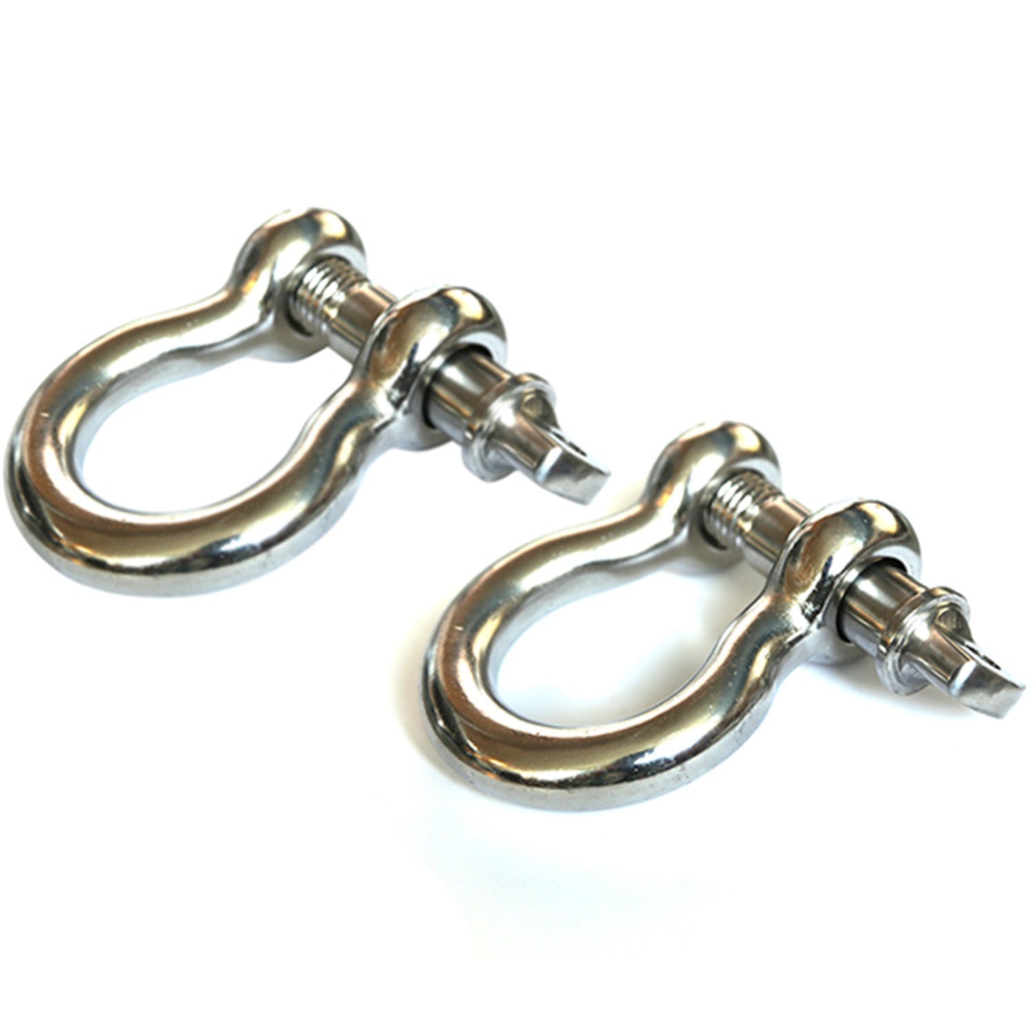 Rugged Ridge 11235.07 D-Ring Shackles; 7/8 Inch; Stainless Steel; Pair