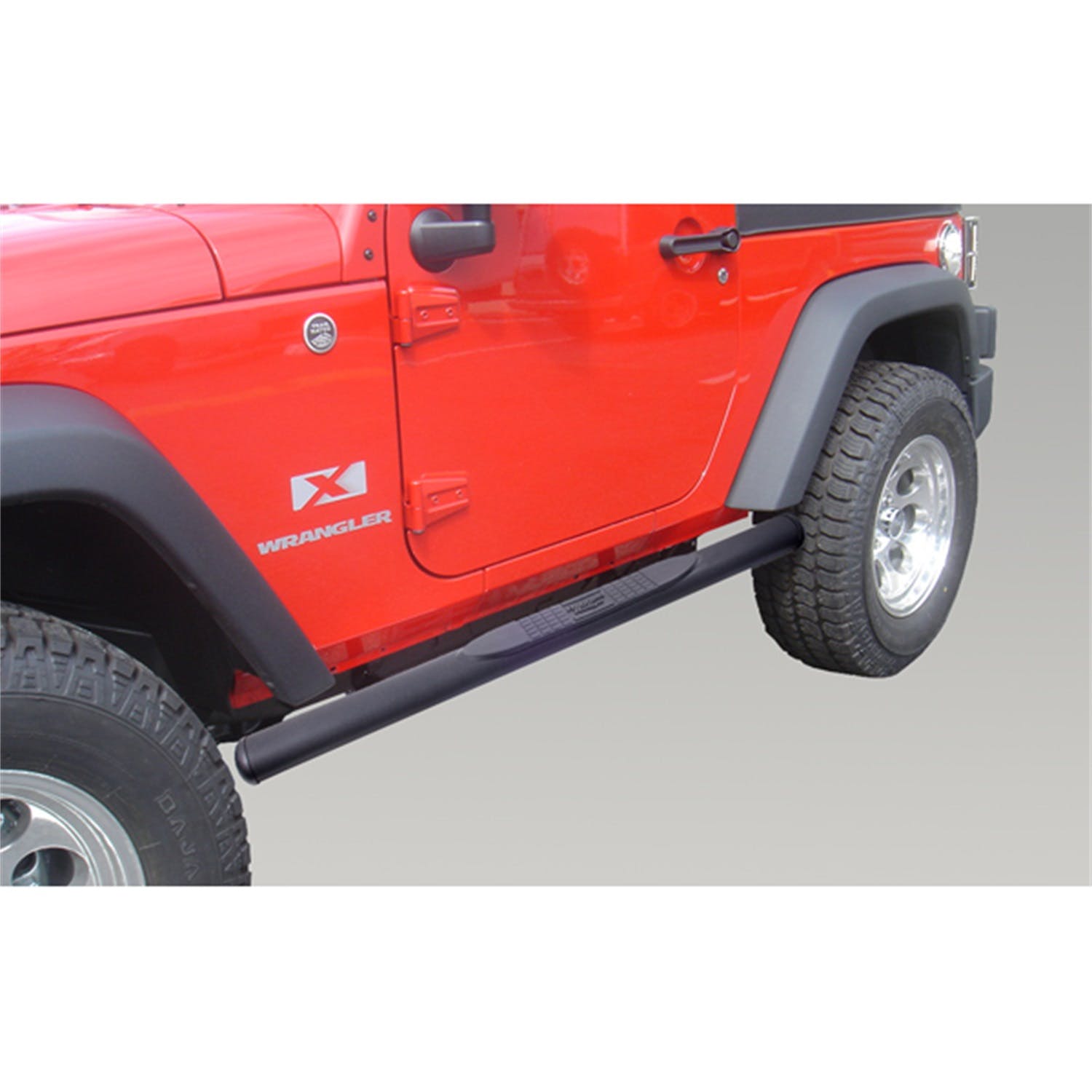 Rugged Ridge 11591.07 Oval Tube Side Steps; 4 1/4 Inch; Black; 07-17 Jeep Wrangler JK