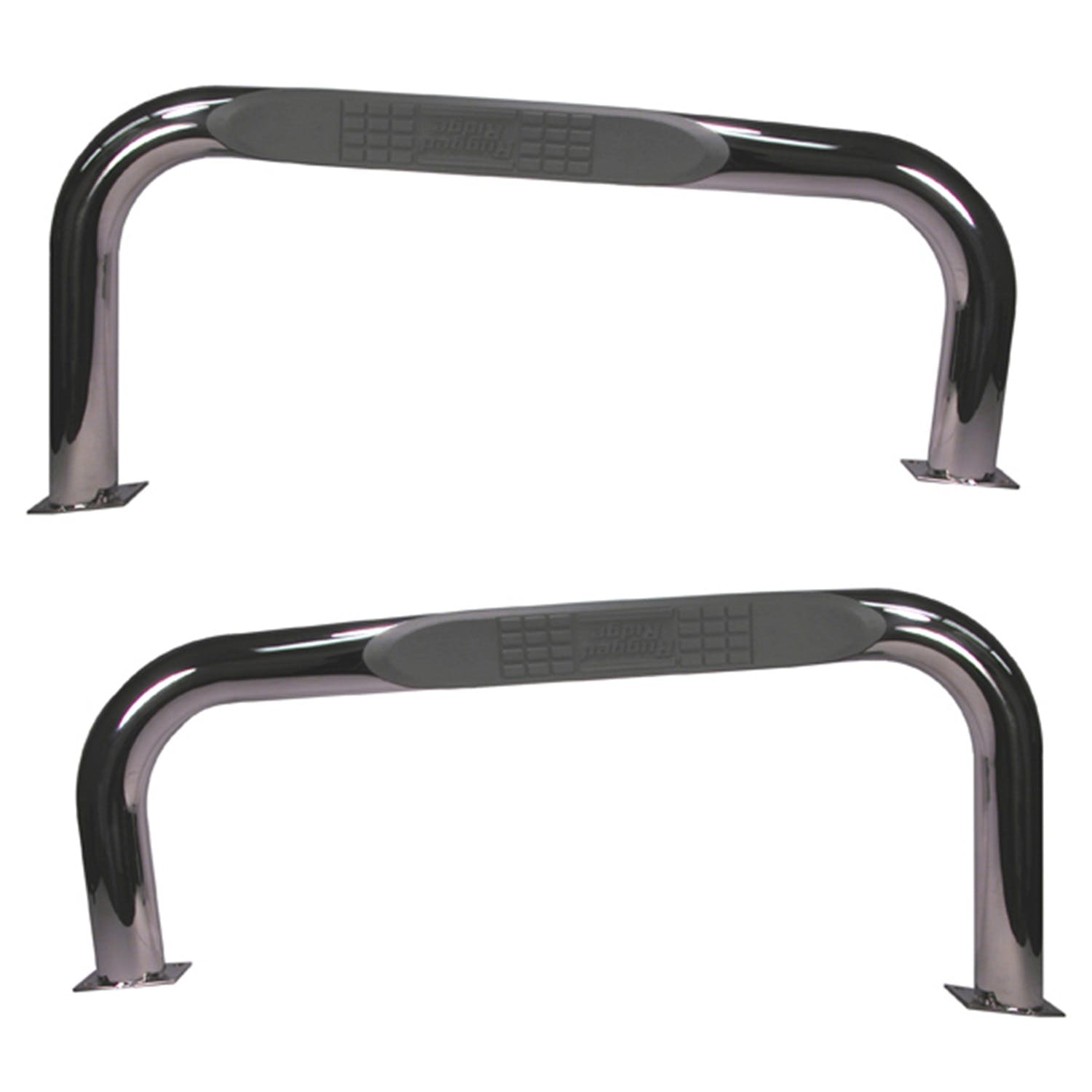 Rugged Ridge 11593.02 Round Tube Side Steps; 3 Inch; Stainless Steel; 76-83 Jeep CJ7