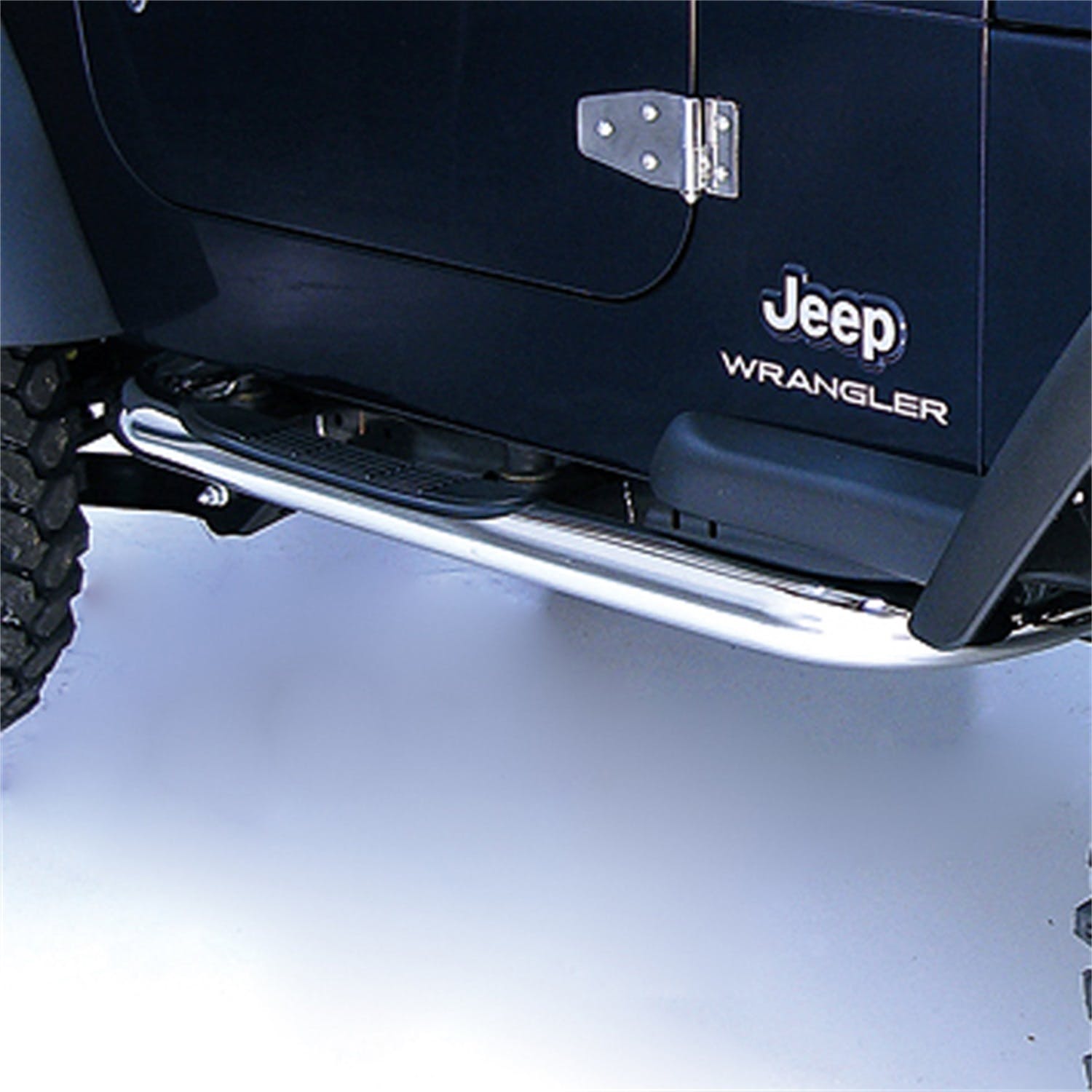 Rugged Ridge 11593.04 Round Tube Side Steps; 3 Inch; Stainless Steel; 97-06 Jeep Wrangler TJ
