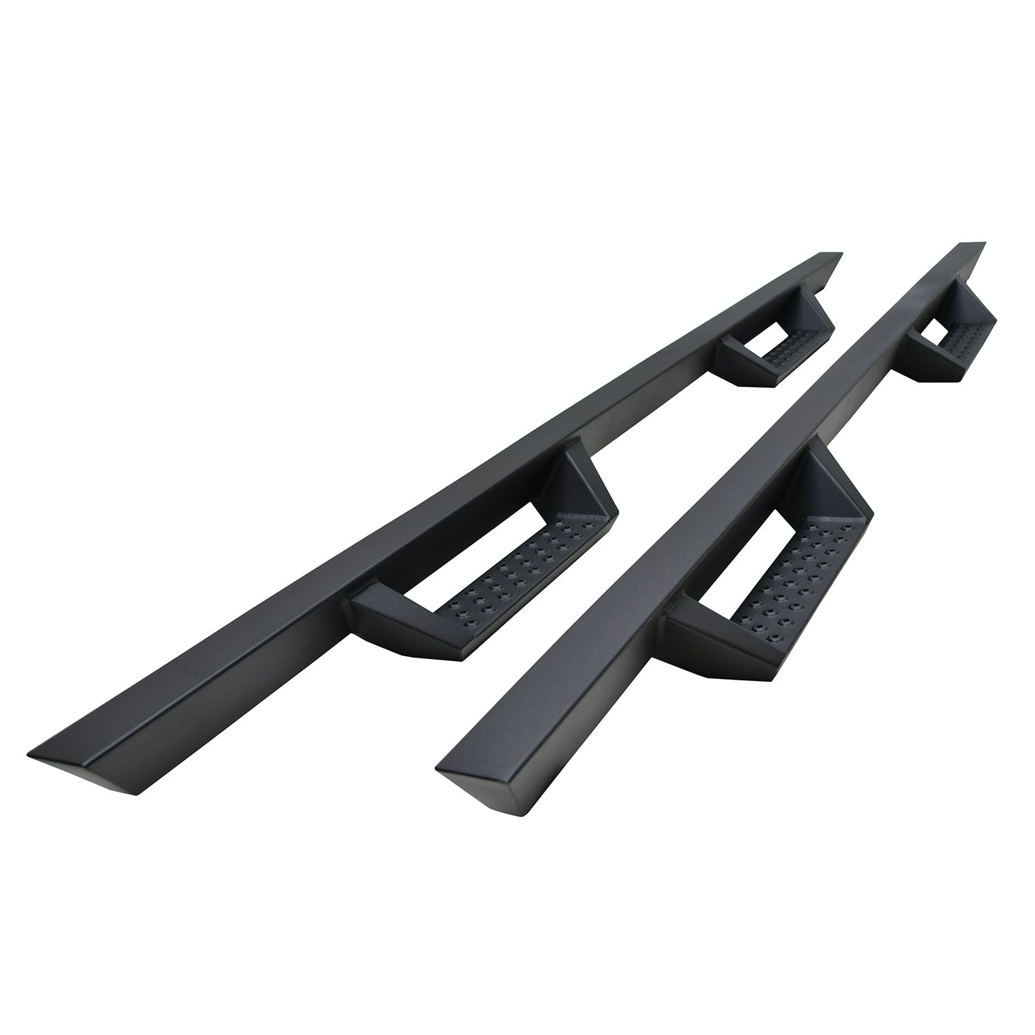 Iconic Accessories 120-2731 Fully-Welded 4  Drop-Step System (Textured Black Powder Coated)
