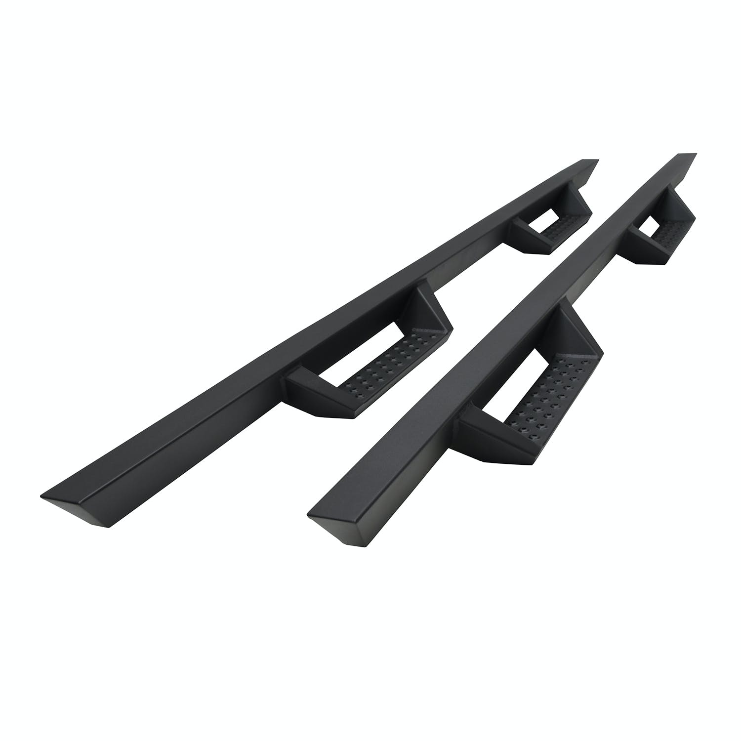 Iconic Accessories 120-4931 Fully-Welded 4  Drop-Step System (Textured Black Powder Coated)