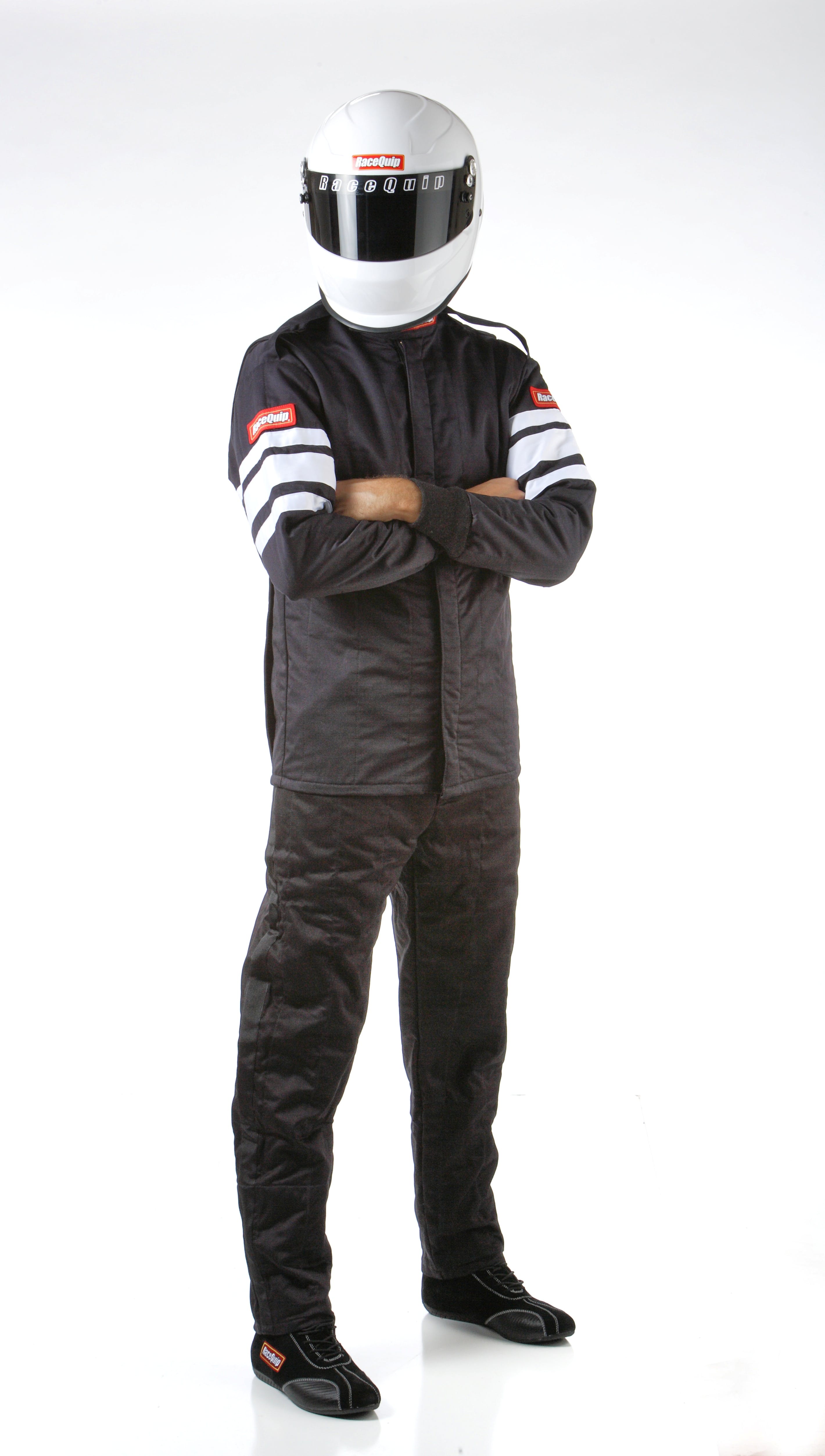 RaceQuip 121002 SFI-5 Pyrovatex Multi-Layer Racing Fire Jacket (Black, Small)