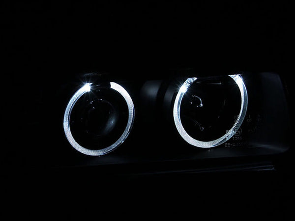 AnzoUSA 121011 Projector Headlights with Halo Black (SMD LED) G2