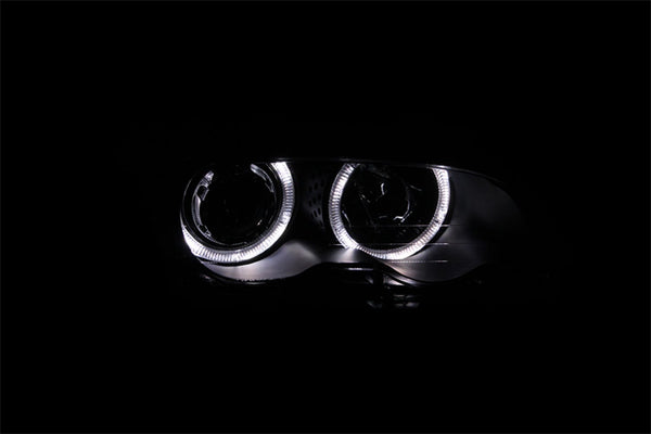 AnzoUSA 121013 Projector Headlights with Halo Black