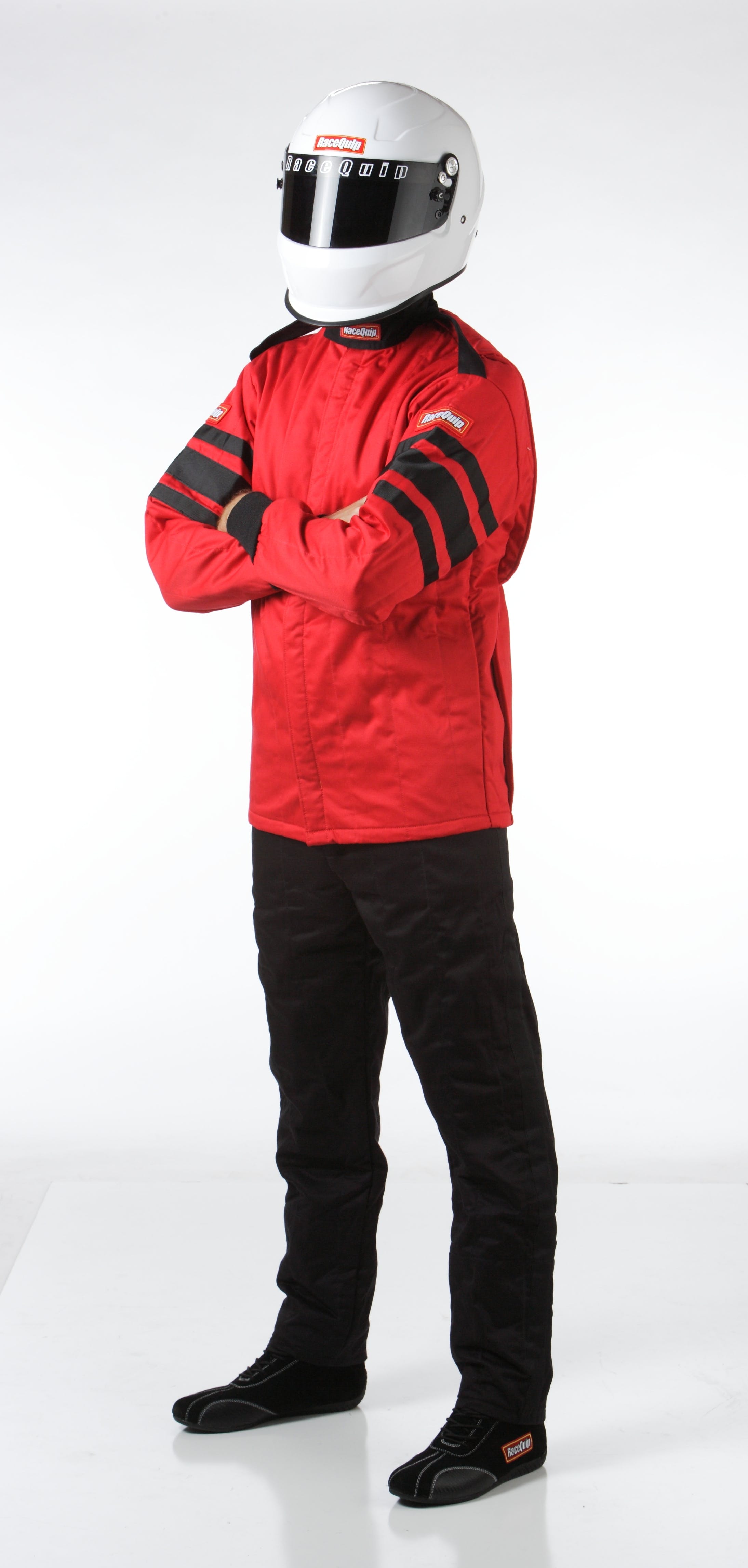 RaceQuip 121015 SFI-5 Pyrovatex Multi-Layer Racing Fire Jacket (Red, Large)