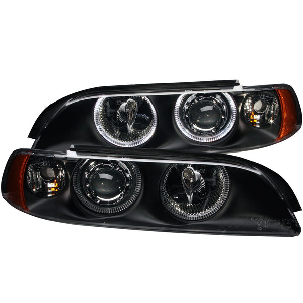 AnzoUSA 121017 Projector Headlights with Halo Black