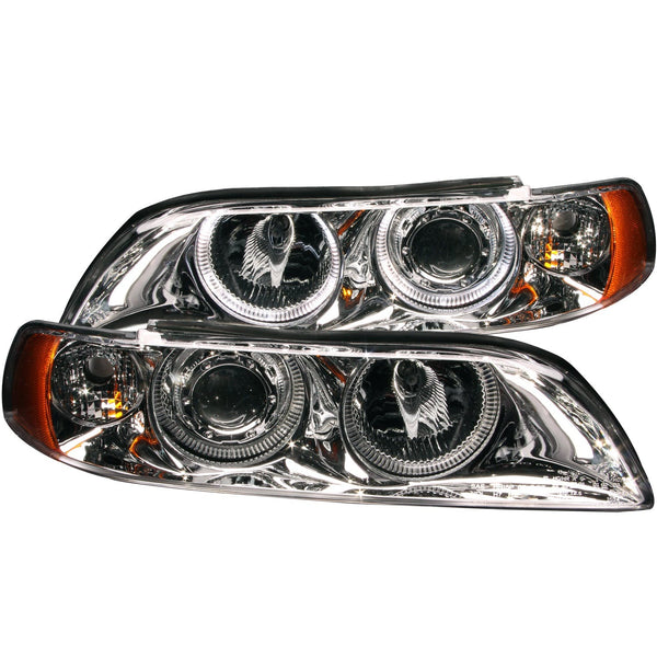 AnzoUSA 121018 Projector Headlights with Halo Chrome