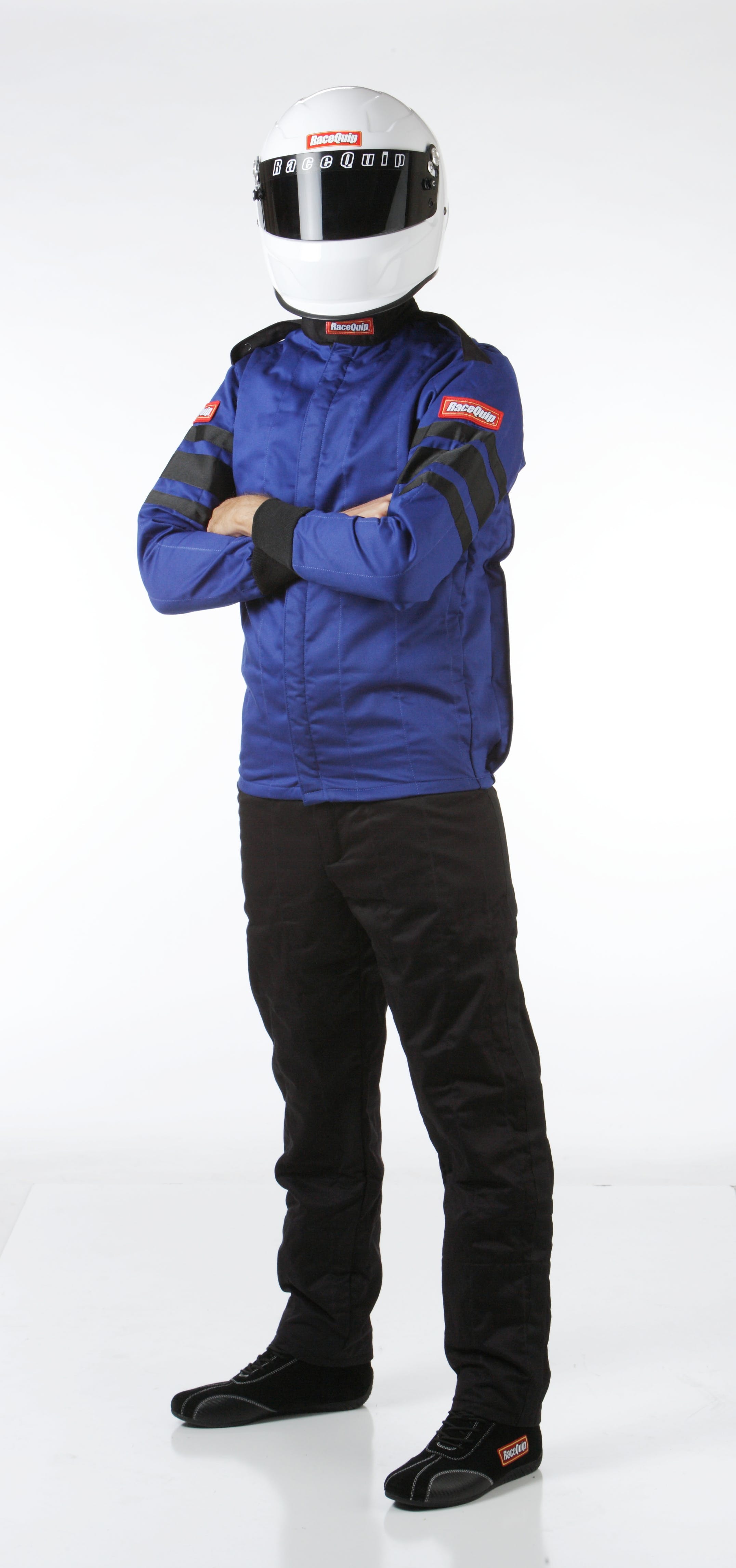 RaceQuip 121022 SFI-5 Pyrovatex Multi-Layer Racing Fire Jacket (Blue, Small)