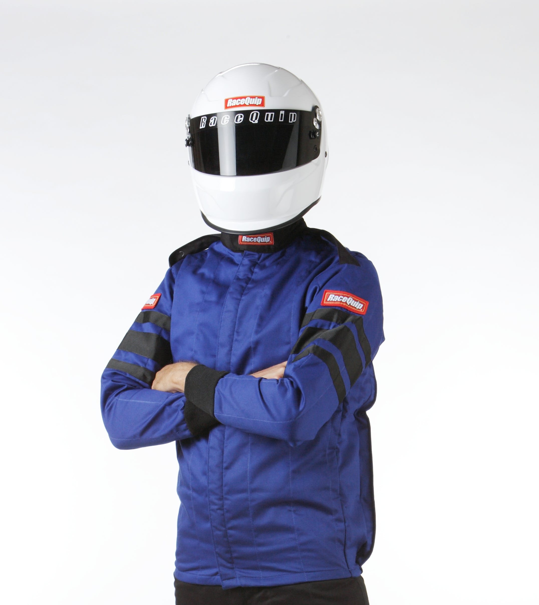 RaceQuip 121022 SFI-5 Pyrovatex Multi-Layer Racing Fire Jacket (Blue, Small)